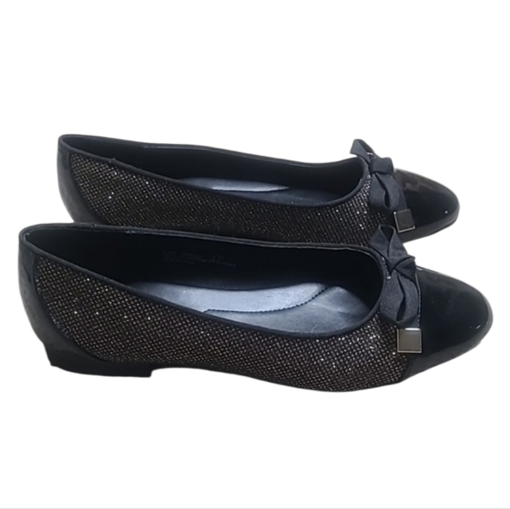 A2 Aerosoles Ballet Flats  Patent Cap Toe w/Bow